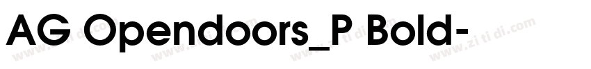 AG Opendoors_P Bold字体转换